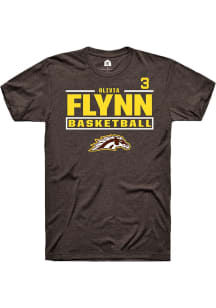 Olivia Flynn Western Michigan Broncos Brown NIL Stacked Box Short Sleeve Player T Shirt