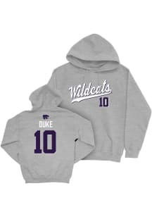 Tanner Duke Campus Ink K-State Wildcats Youth NIL Script Long Sleeve Player Hoodie Grey