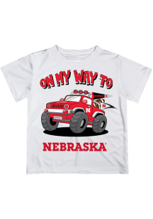Vive La Fete Nebraska Cornhuskers Infant On My Way Short Sleeve T-Shirt White