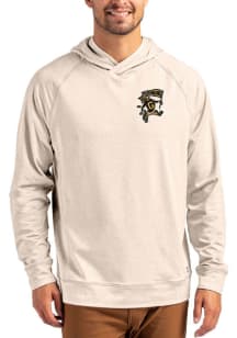 Cutter and Buck Grambling State Tigers Mens Oatmeal Vault Adapt Knit Hood Long Sleeve Hoodie