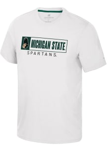 Colosseum Michigan State Spartans White Vintage Logo Short Sleeve T Shirt