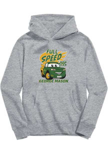 Vive La Fete George Mason University Youth Grey Full Speed Long Sleeve Hoodie