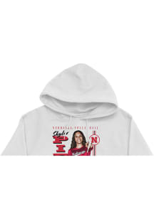 Skyler Pierce Nebraska Cornhuskers Mens White Retro Hoodie Player Hood
