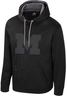 Colosseum Michigan Wolverines Mens Black Fridge Blackout Hood