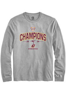 Summit Sportswear Central Michigan Chippewas Grey MAC 2026 Gymnastics Champions Long Sleeve T Shir..