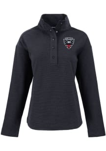 Cutter and Buck DC United Womens Black Hunts Point Qtr Zip