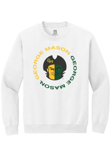 Summit Sportswear George Mason University Mens White Circle Long Sleeve Crew Sweatshirt