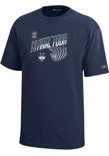 Champion UConn Huskies Youth Navy Blue MBB Final Four 2026 Core Short Sleeve T-Shirt