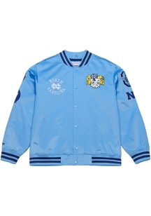 Mitchell and Ness North Carolina Tar Heels Mens Light Blue Double Clutch Medium Weight Jacket