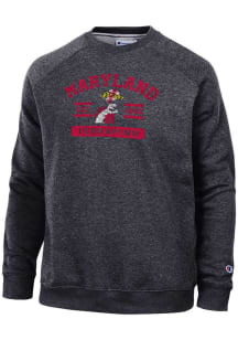 Champion Maryland Terrapins Mens Black Heart and Soul Long Sleeve Crew Sweatshirt