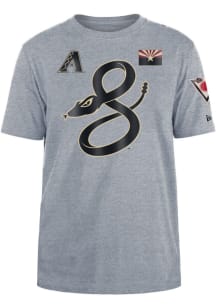 New Era Arizona Diamondbacks Grey On-Field City Connect Short Sleeve Fashion T Shirt