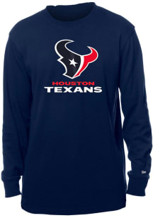 New Era Houston Texans Navy Blue Active Long Sleeve T Shirt