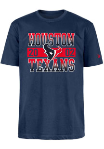 New Era Houston Texans Navy Blue Sport Night Short Sleeve T Shirt