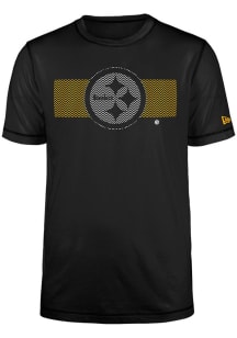 New Era Pittsburgh Steelers Black Active Short Sleeve T Shirt