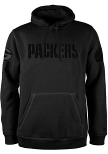 New Era Green Bay Packers Mens Black Black on black Fashion Hood