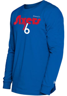 New Era Philadelphia 76ers Blue City Edition Long Sleeve T Shirt