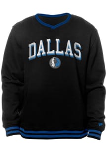 New Era Dallas Mavericks Mens Black Sport Night Long Sleeve Fashion Sweatshirt