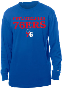 New Era Philadelphia 76ers Blue Active Long Sleeve T Shirt