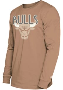 New Era Chicago Bulls Tan City Edition Long Sleeve T Shirt