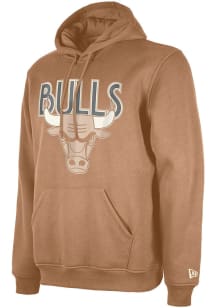 New Era Chicago Bulls Mens Tan City Edition Long Sleeve Hoodie