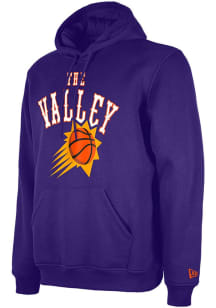 New Era Phoenix Suns Mens Purple City Edition Long Sleeve Hoodie