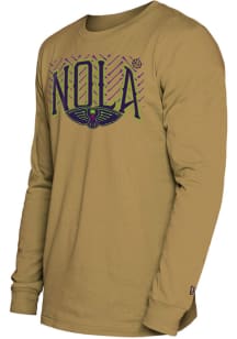 New Era New Orleans Pelicans Tan City Edition Long Sleeve T Shirt