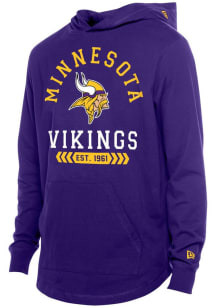 New Era Minnesota Vikings Mens Purple Leisure Long Sleeve Lightweight Hoodie
