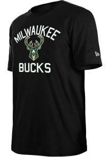 New Era Milwaukee Bucks Black Heart and Soul Short Sleeve T Shirt