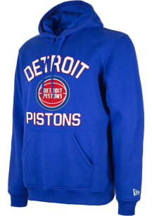 New Era Detroit Pistons Mens Blue Heart and Soul Long Sleeve Hoodie