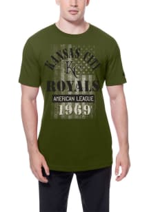 New Era Kansas City Royals Olive Armed Forces Day Short Sleeve T Shirt