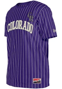 New Era Colorado Rockies Purple Throwback Short Sleeve Fashion T Shirt
