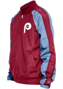 New Era Philadelphia Phillies Mens Maroon Leisure Pullover Jackets