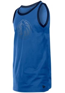 New Era Dallas Mavericks Mens Blue Summer Short Sleeve Tank Top