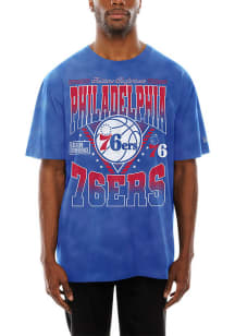 New Era Philadelphia 76ers Blue Sports Classic Short Sleeve T Shirt