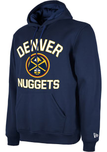 New Era Denver Nuggets Mens Navy Blue Heart and Soul Long Sleeve Hoodie