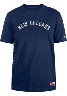 New Era New Orleans Pelicans Navy Blue Arch Name Short Sleeve Fashion T Shirt