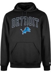 New Era Detroit Lions Mens Black Arch Name Long Sleeve Hoodie
