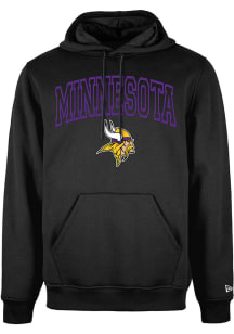 New Era Minnesota Vikings Mens Black Arch Name Long Sleeve Hoodie