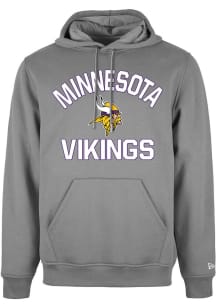 New Era Minnesota Vikings Mens Grey Heart And Soul Long Sleeve Hoodie