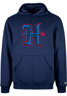 New Era Houston Texans Mens Navy Blue Primary Long Sleeve Hoodie