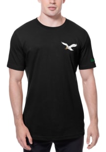 New Era Philadelphia Eagles Black Retro NE Leisure Collection Short Sleeve Fashion T Shirt