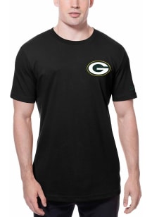 New Era Green Bay Packers Black NE Leisure Collection Short Sleeve Fashion T Shirt