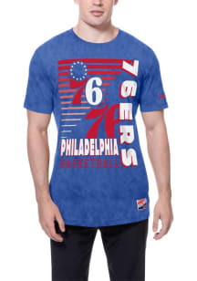 New Era Philadelphia 76ers Black Throwback Mineral Wash Short Sleeve Fashion T Shirt