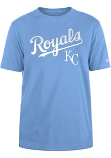 New Era Kansas City Royals Light Blue Wordmark Short Sleeve T Shirt