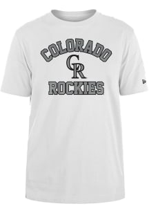 New Era Colorado Rockies White Heart And Soul Short Sleeve T Shirt
