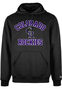 New Era Colorado Rockies Mens Black Heart And Soul Long Sleeve Hoodie