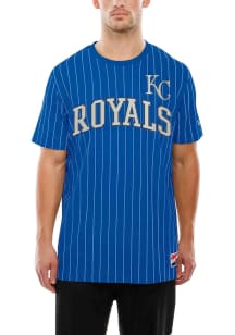 New Era Kansas City Royals Blue Throwback Pinstripe Short Sleeve Fashion T Shirt
