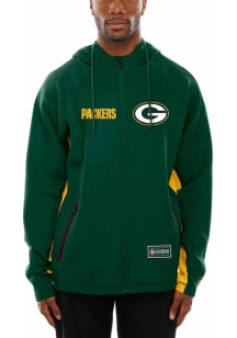New Era Green Bay Packers Mens Green Combine Collection Long Sleeve Zip