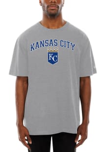 New Era Kansas City Royals Grey Arch Name Mascot Short Sleeve T Shirt