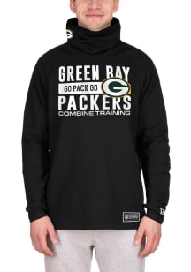 New Era Green Bay Packers Mens Black Functional Fandom Balaclava Hood